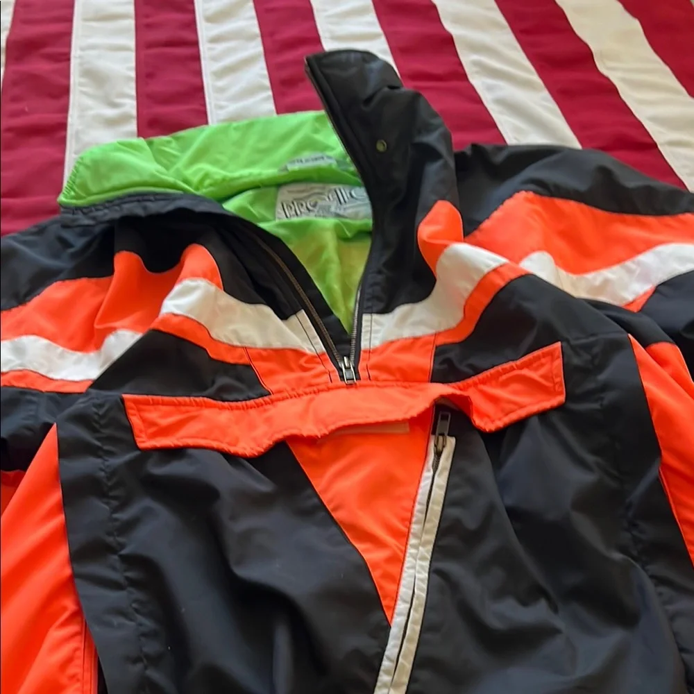 Vintage neon color block jacket - Picture 12 of 17